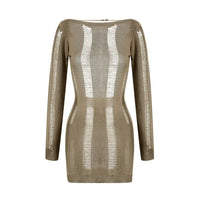 Puloru Sexy Knitted Cutout Short Dress