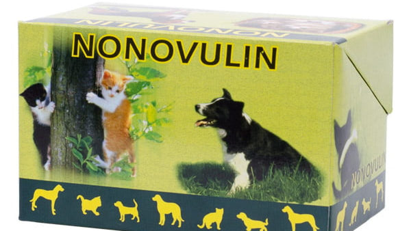 NONOVULIN 10mg For blocking (interrupting) and postponing estrus in dogs and cats 100tab