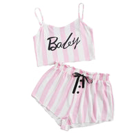 2 Pieces Summer Short Sleepwear